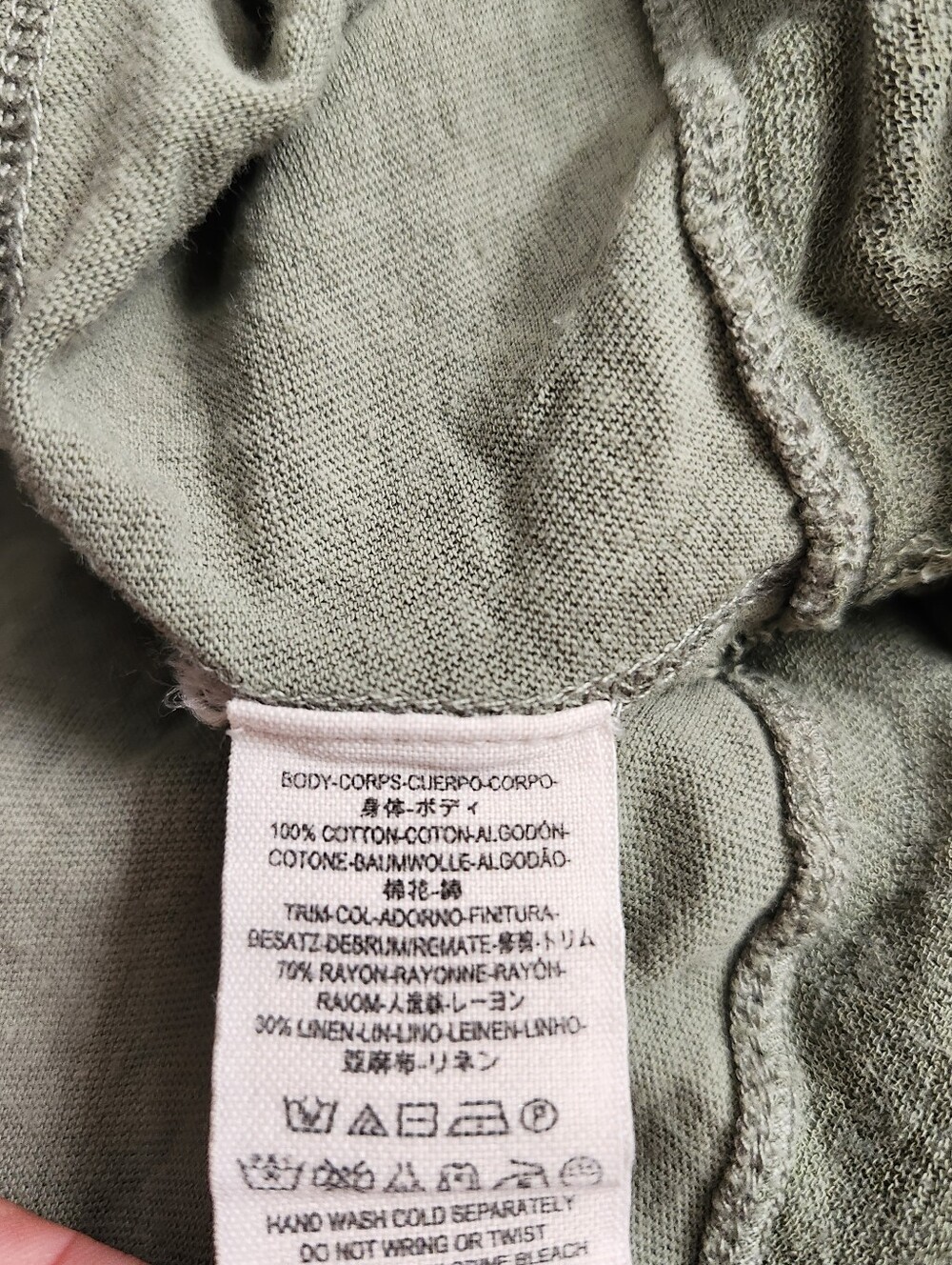 We The Free Olive Green Tiered V-Neck Tank Top - Picture 3 of 7